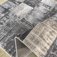 Kusový koberec PANNE squares - odstíny šedé