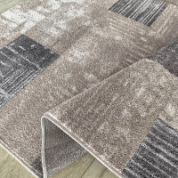 Kusový koberec PANNE squares - odtiene hnedej