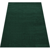 Kusový koberec WAVE Uni - tmavo zelený