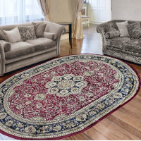 Kusový koberec NOBLE ornament oval - červený