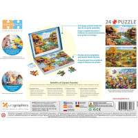 EUROGRAPHICS Puzzle Connecting Pieces: Chata pri jazere 24 dielikov