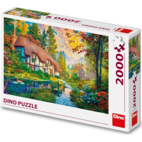 DINO Puzzle Domček pri rieke 2000 dielikov