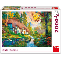 DINO Puzzle Domček pri rieke 2000 dielikov
