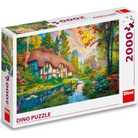 DINO Puzzle Domček pri rieke 2000 dielikov