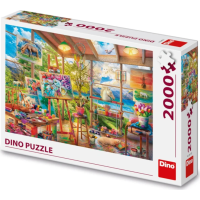 DINO Puzzle Maliarsky ateliér 2000 dielikov