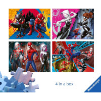 RAVENSBURGER Puzzle Marvel: Spider-Man 4v1 (12,16,20,24 dielikov)