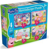 RAVENSBURGER Puzzle Prasiatko Peppa 4v1 (12,16,20,24 dielikov)