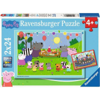 RAVENSBURGER Puzzle Prasiatko Peppa na oslave 2x24 dielikov