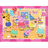 RAVENSBURGER Puzzle Prasiatko Peppa na oslave 4v1 (12,16,20,24 dielikov)