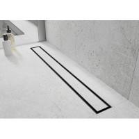 Sprchový žľab MAXMAX Mexen FLAT 2v1 - čierny, 1710110 - 110 cm