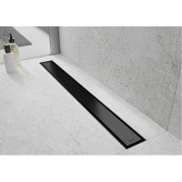 Sprchový žľab MAXMAX Mexen FLAT 2v1 - čierny, 1710110 - 110 cm