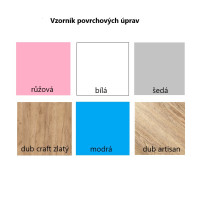 Detský stolík so šuplíkom a dvoma stoličkami - dub craft zlatý