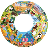 2Kids Toys Drevené puzzle Kruh prepojiteľné 6 v 1