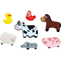 2Kids Toys Drevené puzzle Veselá farma prepojiteľné