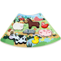 2Kids Toys Drevené puzzle Veselá farma prepojiteľné