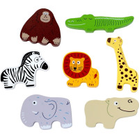 2Kids Toys Drevené puzzle Safari prepojiteľné