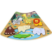 2Kids Toys Drevené puzzle Safari prepojiteľné