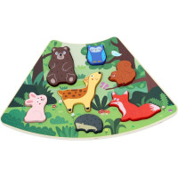 2Kids Toys Drevené puzzle Kruh prepojiteľné 6 v 1