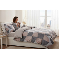 Posteľné obliečky z mikrovlákna SATIN TAUPE - 160x200 cm - šedé/béžové