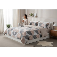 Posteľné obliečky z mikrovlákna SATIN TAUPE - 160x200 cm - šedé/béžové