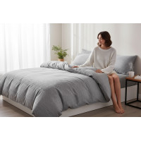 Posteľné obliečky z mikrovlákna JERSEY STYLE - 160x200 cm - šedé