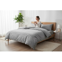 Posteľné obliečky z mikrovlákna JERSEY STYLE - 160x200 cm - šedé