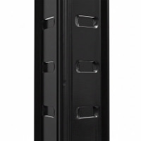 Policový regál - 5 políc - 205x120x45 cm - čierny