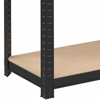 Policový regál - 5 políc - 205x120x45 cm - čierny