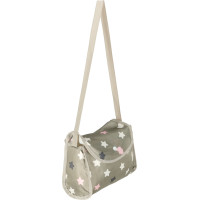 Hlboký kočík pre bábiky s taškou - Hviezdy - šedý