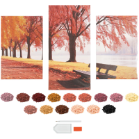 CRAFT ID Diamantové maľovanie na ráme Krajina triptych 40x20 cm + 30x20 cm