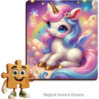 WOODEN CITY Drevené puzzle Čarovné sny o jednorožcoch 20 dielikov