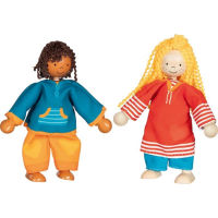 GOKI Bábiky Fynja & Fabio s oblečením