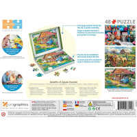 EUROGRAPHICS Puzzle Connecting Pieces: Dedinský obchodík 48 dielikov