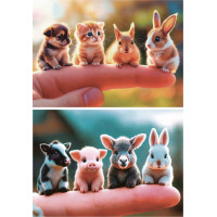 EDUCA Puzzle Malé zvieratká 2x20 dielikov