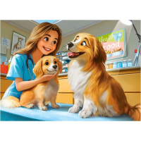 CASTORLAND Puzzle Psíci u veterinára 120 dielikov