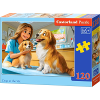 CASTORLAND Puzzle Psíci u veterinára 120 dielikov