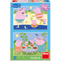 DINO Puzzle Peppa Pig: Na dovolenke 2x48 dielikov