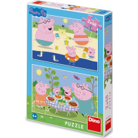 DINO Puzzle Peppa Pig: Na dovolenke 2x48 dielikov
