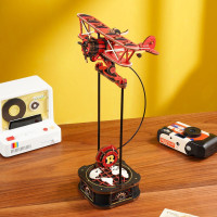 ROBOTIME Roker 3D drevené puzzle Dvojplošník s kyvadlom 163 dielikov