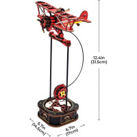 ROBOTIME Roker 3D drevené puzzle Dvojplošník s kyvadlom 163 dielikov