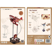 ROBOTIME Roker 3D drevené puzzle Dvojplošník s kyvadlom 163 dielikov