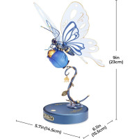 ROBOTIME Roker 3D puzzle Motýľ modrý 79 dielikov