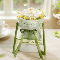 ROBOTIME Roker Floral Art: 3D puzzle Biela kamélia 63 dielikov