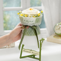 ROBOTIME Roker Floral Art: 3D puzzle Biela kamélia 63 dielikov