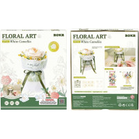 ROBOTIME Roker Floral Art: 3D puzzle Biela kamélia 63 dielikov
