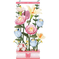 ROBOTIME Roker Floral Art: 3D puzzle Kvetinový box s LED osvetlením 263 dielikov