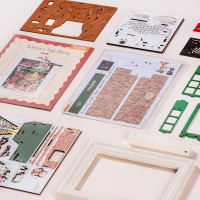 ROBOTIME Rolife DIY 3D drevené puzzle Santove hračkárstvo s LED osvetlením 122 dielikov