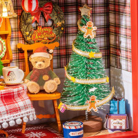 ROBOTIME Rolife DIY 3D drevené puzzle Štedrovečerná večera s LED osvetlením 125 dielikov