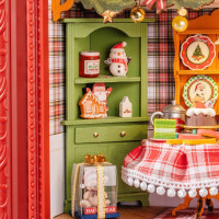 ROBOTIME Rolife DIY 3D drevené puzzle Štedrovečerná večera s LED osvetlením 125 dielikov