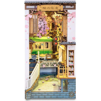 ROBOTIME Rolife DIY 3D Zarážka na knihy: Sakurová ulička s LED osvetlením 340 dielikov